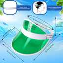 Tarpop Poker Visors Hats Bulk Casino Bingo Visor Casino Dealer Clear Plastic Sun Golf Hats for Women Men, 16 Pack