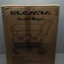 ELEMARA Foldable Stroller Wagon for 2 Kids, Premium All Terrain Wagon for Kids, Cart w/Removable Canopy, Adjustable Push/Pull Handle, Harnesses, Large Storage Bag, Black