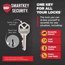 Kwikset Downtown Deadbolt Lock, Matte Black Square Exterior Keyed Front Entry Door, Pick Resistant SmartKey Rekey Security, Single Cylinder Dead Bolt, with Microban Protection