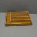 Besilord Silverware Organizer Kitchen Drawer Organizer Utensil Organizer Bamboo Silverware Holder Cutlery Organizer in Drawer Flatware Organizer Tray(5 slots, Natural)