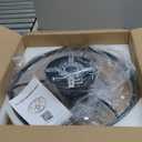 AQUBT Ceiling Fans with Lights and Remote, 20" Modern Low Profile Ceiling Fan, 6-Speed Quiet Reversible Motor, Flush Mount LED Fan Light Stepless Dimmable for Bedroom & Kids Room (Black)