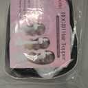 HOOJIH Hair Topper, Long Layered Topper with Bangs for Women with Thinning Hair 18 Inch Slightly Curled Ends Wiglets Synthetic Fiber Pieces for Women - Black