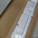 Cordless Vinyl Mini L Blinds 21" W x 64" H, 1" Slat White Horizontal Windows L Blind for Door, Shades, Camper, Light Filtering, Interiors, Arrive 1/2 Inch Narrower Indoor