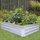 Galvanized Raised Garden Beds 2-Pack (6x3x1ft Each) Popular Heavy-Duty Metal Planter Box with 4 Support Bars for Vegetables, Herbs, Flowers, Space-Saving Size for Small Yards & Patios
