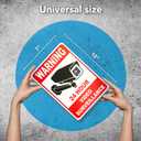 2 PC 24 Hour Video Surveillance Sign, Reflective 7x10 Aluminum Smile You're On Camera Signs Outdoor, Weatherproof Security Camera Warning Signs for Home & Business, UV Protected Rust-Free