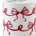 Avanti Linens - Lotion Pump/Soap Dispenser, Durable Hand-Painted Resin, Countertop Accessories, Holiday Home Decor (Christmas Bows)