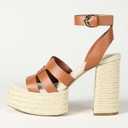 The Drop Women's Bea Platform Heel (9.5, Cognac)