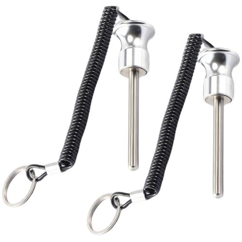 Gym Pin, Weight Stack Pin, Magnetic Weights Pin, Universal Magnetic Weight Pin with Pull Rope, Gym Pins for Weight Stack, Home Gym Parts, Exercise Machine Parts & Accessorie(Silver *2)