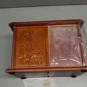 Double Urn for 2 Adults - Wooden Cremation Urn for Human Ashes Male Female Companion Urns for Ashes Women Men Carved 400 Lbs Large Hummingbird Urns with 4 x 6 Picture Frame