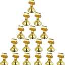 ERYTLLY 16 PK Place Card Holders 1.7 inches Table Card Holder Steel Card Holders for Weddings,Birthdays,Photos, Memo Notes, Restaurants (Gold)