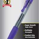 Pilot, G2 Premium Gel Roller Pens, Fine Point 0.7 mm, Iris Blue, Pack of 12