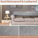 Easy-Going 100% Waterproof Couch Cover, Dual Waterproof Sofa Cover, Stretch Jacquard Sofa Slipcover, Leakproof Furniture Protector for Kids, Pets, Dog and Cat (Sofa, Light Gray)