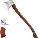 34.3 Inch Professional Wood Splitting Axe, Wood Chopping Axe with Leather Sheath, Standing Ax, Tree Felling Ax, Springboard Ax, Sporting Axse, Racing Axes for Timbersports - Head 5.5lbs