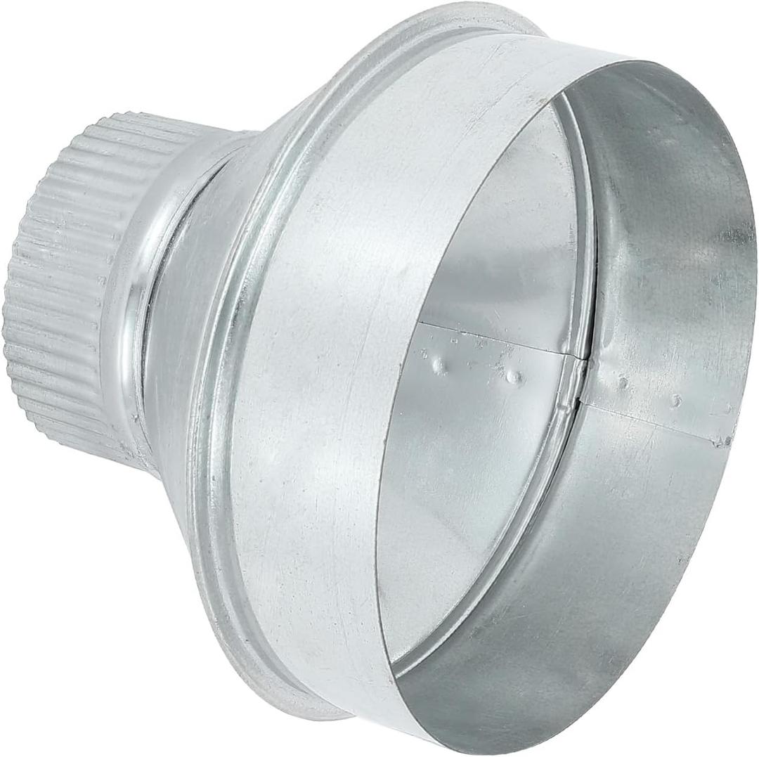 PATIKIL 6 Inch to 3 Inch Duct Reducer, Galvanized Steel Round Air Duct Reducer Crimped Pipe Increaser Adapter Connector Fitting Coupling for HVAC, Ventilation Systems