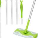 Mop Handle Compatible with Swiffer, Detachable Green Extra Long Mop Handle for Swiffer