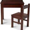 Melissa & Doug Wooden Lift-Top Desk & Chair - Espresso