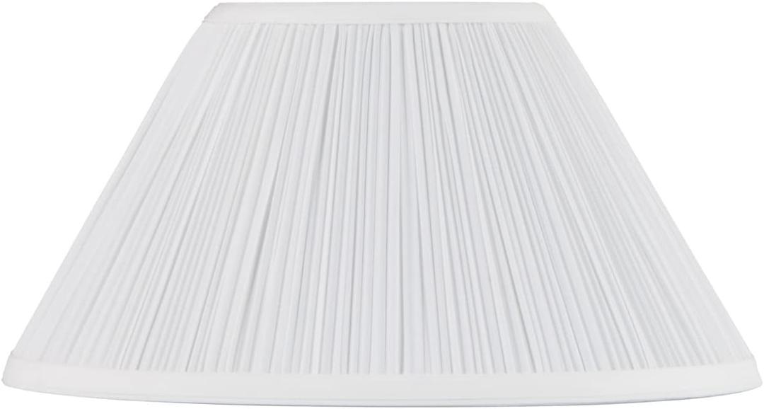 Aspen Creative 33133, Mushroom Pleated Traditional Spider Lamp Shade, White, 6" Top x 14" Bottom x 8" Slant