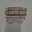 Gaoye Blue Light Blocking Glasses, Retro Round Eyewear Frame Anti Eyestrain Computer Glasses for Women Men - GY1688 (Pink Frame/Transparent Lens)