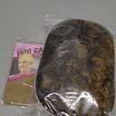 Short Loose Curly Afro Wigs 6 Inch Ombre Blonde Big Bouncy Kinky Curly Bob Wig with Bangs for Women Synthetic Heat Resistant Full Hair Wig