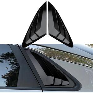 Rear Side Window Louvers for 2021-2025 2026 Kia K5 -Glossy Black