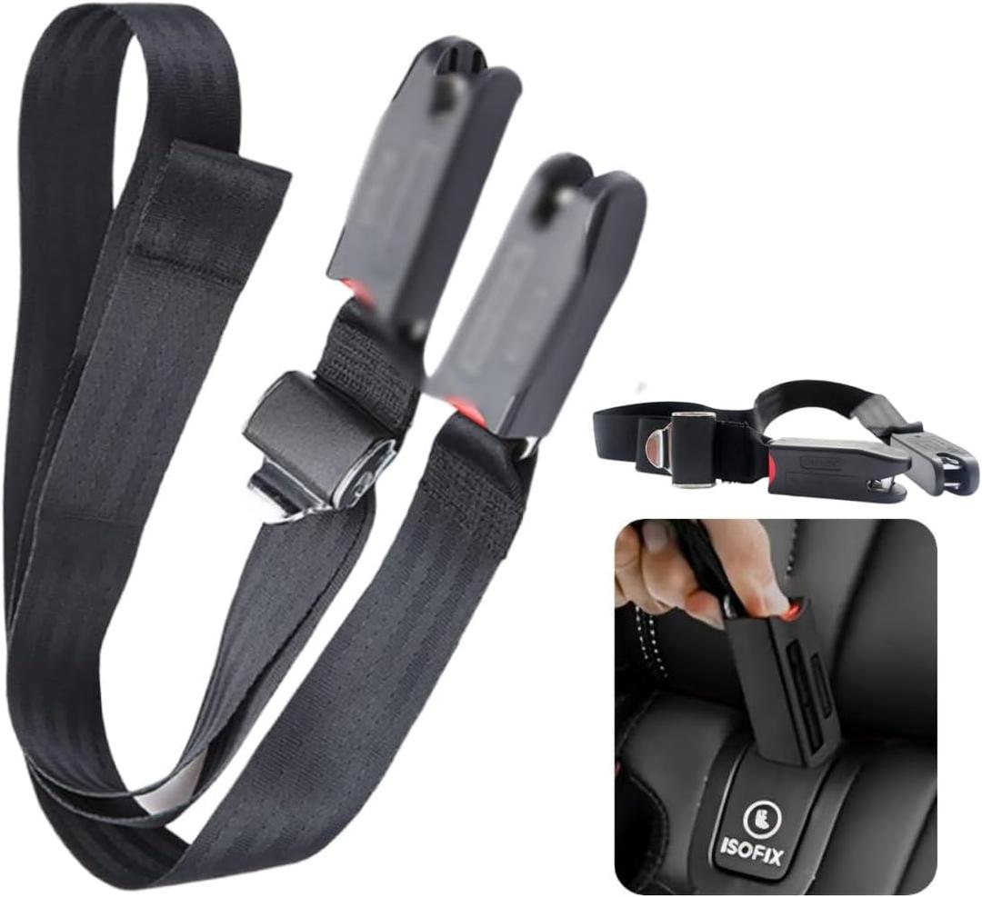 1 Pack Fixing Strap Pads Compatible with Universal Isofix Kids Seat Car Fixing Straps with Latch Interface Accessory