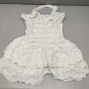 Floerns Women's Cute Halter Mini Dress Frill Trim Layered Ruffle A Line Going Out Dresses White X-Small