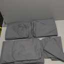 Air Mattress Sheet Set for Queen Size - 4 Piece Breathable & Cooling Sheets w/Extra Deep Pockets - Fits Inflatable & Blow Up Air Mattresses Up to 24 Inches Thick - Soft and Wrinkle Free - Dark Grey