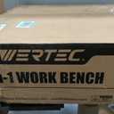 POWERTEC 2-in-1 Folding Work Table & Sawhorse – 1000 lb Capacity Portable Workbench with 8-Level Height Adjustment, Clamps, Bench Dogs & Expandable Support Platform (UT1015)