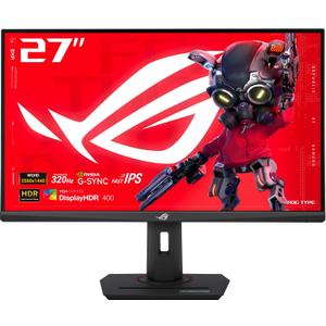 ASUS ROG Strix 27 1440P USB-C HDR Gaming Monitor (XG27ACMS) QHD (2560 x 1440), 320Hz, 0.3ms, Fast IPS, Extreme Low Motion Blur Sync, G-SYNC Compatible, DisplayWidget, Tripod Socket
