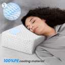 Cube Pillow Pro for Side Sleepers Memory Foam Bed Pillow Soft Pillow Supportive Head, Neck, and Shoulder Pain Relief, White-24"x12"x5"