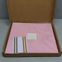 12x12 Inch Large 3 Ring DIY Scrapbook Photo Album, Linen Cover Scrapbook with 20 Sheets Plastic Sleeves 40 Pages Memory Book for Wedding Birthday Baby Family (Pink)