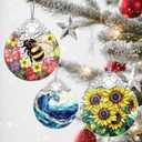 Christmas Ornaments: Stained Glass Ornament, Christmas Tree Ornament, Hanging Ornaments for Home Decor & Xmas Tree Decorations  Exquisite Holiday Decor, Gifts & Holiday Present - Bee