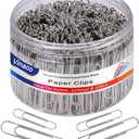 Vinaco Paper Clips Non Skid, 500PCS Medium and Jumbo Paper Clips (1.3 inch & 2.0 inch), Durable & Rustproof, Coated Paperclip Great for Office School and Personal Use