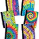 New Generation  Tie Dye - Composition Notebooks, 80 Sheets / 160 Pages Wide Ruled pages Comp Book, Durable Laminated covers with Assorted Fashion Eye-Catching Designs, 6 Pack Notebooks