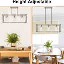 3 Light Linear Chandeliers Brushed Nickel with Clear Glass Shade Modern Kitchen Island Pendant Dining Room Light Fixture Hanging Farmhouse Ceiling Light for Living Room Bar