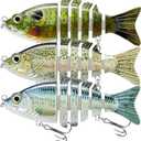 TRUSCEND Swimmax for Saltwater and Freshwater, Realistic Fishing Lures for Bass Trout Crappie Walleye Pike Bluegill Salmon, Swimbait for Bass Fishing, Amazing Fishing Gear Gifts for Family Fishing (A1-3",0.4oz)
