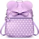 Small Cute Backpack for Girls Women Travel Kids Backpack Purse Toddler Little Girls Childrens Daypack Convertible Shoulder Bag Purple Kids Mini Mouse Backpacks (Purple)