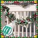 200 Pcs Christmas Garland Ties 12'',10'',8'',4' Nylon Garland Ties Reusable Garland Holders for Railing Adjustable Holiday Garland Ties Hook and Loop for Christmas Tree Wreath Stairways Railing(Green)