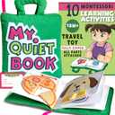 My Quiet Book - Toddler Plane Activities, Car Airplane Montessori Busy Board Book for Toddlers 1-3 - No Parts to Get Lost - Gifts for 1 2 3 4 Year Old Girl, Birthday Gifts Toys Age 2-4 (Green)