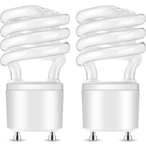 Honoson 2 Pcs 13W T3 Spiral GU24 CFL LED Light Bulb, 2700k Warm White Light Bulbs, Energy Efficient 900lm Twist Bulbs