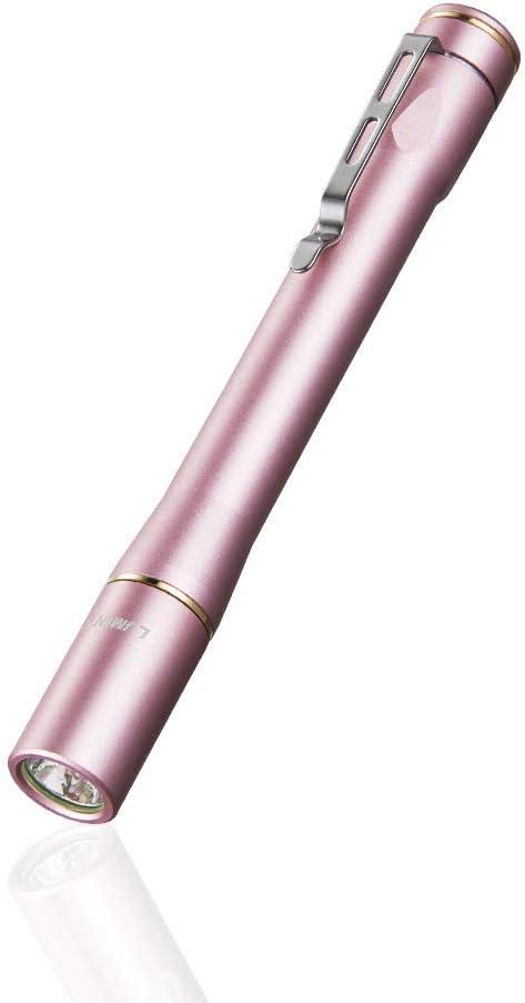 LUMINTOP IYP365 LED Penlight, Super Bright High Color Rendering Nichia LED Aluminum Alloy Pen Light for Diagnostic, IPX-8 Waterproof, 3 Modes, Powered by 2AAA Battery (Pink)
