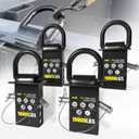 KJE 5/8" Heavy-Duty Stake Pocket D-Ring Anchors |18,000 lbs Breaking Load | Adjustable Tie-Down with Anti-Loss Cord |Reliable Tie-Downs for Flatbed Trucks & Trailers (4-Pack)