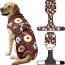 Dog Surgery Suit, Breathable Surgical Recovery Suit for Female Spay Male Neuter, Anti-Licking Surgical Recovery Suit for Abdominal Wounds Skin Disease, Brown, Medium