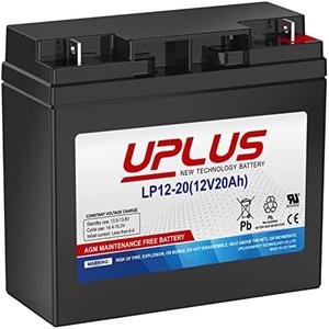 UPLUS 12V 20Ah Deep Cycle AGM Battery, LP12-20 Rechargeable SLA Batteries, Replace for EXP12200, HR22-12, BP20-12, F19-12B, UB12200, FM12200, 6fm20, ML22-12, ML18-12, EXP12180, DJW12-20Z