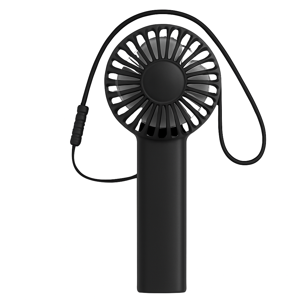 Portable Fan Powerful Handheld Fan for Travel Makeup Eyelash Fan for Stylish Kids Girls Women Cute Design , Black   