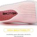 BMCiTYBM Baby Sneakers Girls Boys Lightweight Breathable Mesh First Walkers Shoes 6-24 Months (32-pink)