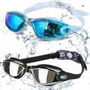 Swim Goggles - Swimming Goggles,Pack of 2 Professional Anti Fog No Leaking UV Protection Wide View Swim Goggles for Women Men Adult Youth Kids