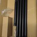 Black Shower Curtain Rod 36-84 Inch(3-7ft) Never Rust No Drilling Spring Tension Shower Rod, Adjustable Curtain Rod for Bathroom Window Living Room