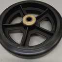 CasterHQ 8" X 2" RUBBER ON CAST IRON WHEEL - 650 LBS CAPACITY - Replacement Caster Wheel - Commercial/Industrial Application - 8 inch x 2 inch - Medium/Heavy Duty