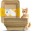 Disposable Litter Boxes (Brown, Large 8-Pack)